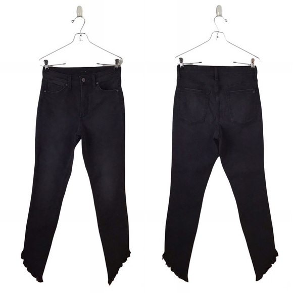 Joe's Jeans The Icon Ankle Tindall Flawless Asymmetrical Raw Hem Black J… - Picture 1 of 11